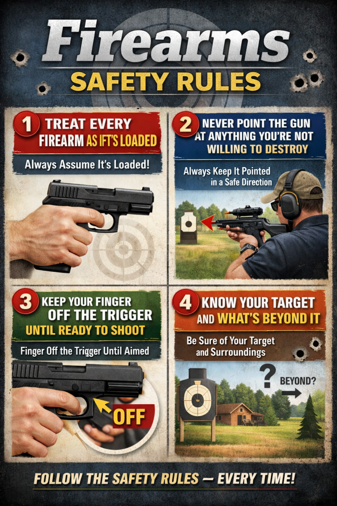 Beginner handgun safety rules Corpus Christi Texas